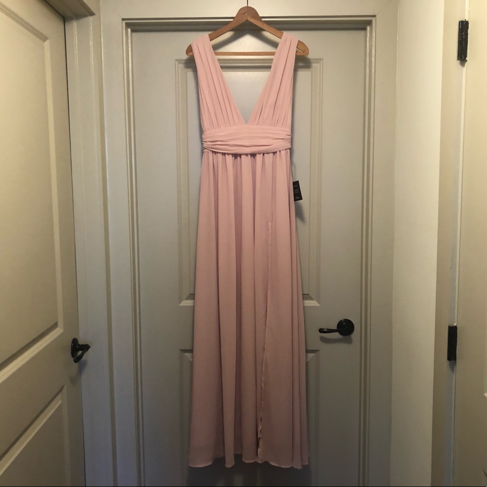 Lulus Heavenly Hies Blush Maxi Dress
